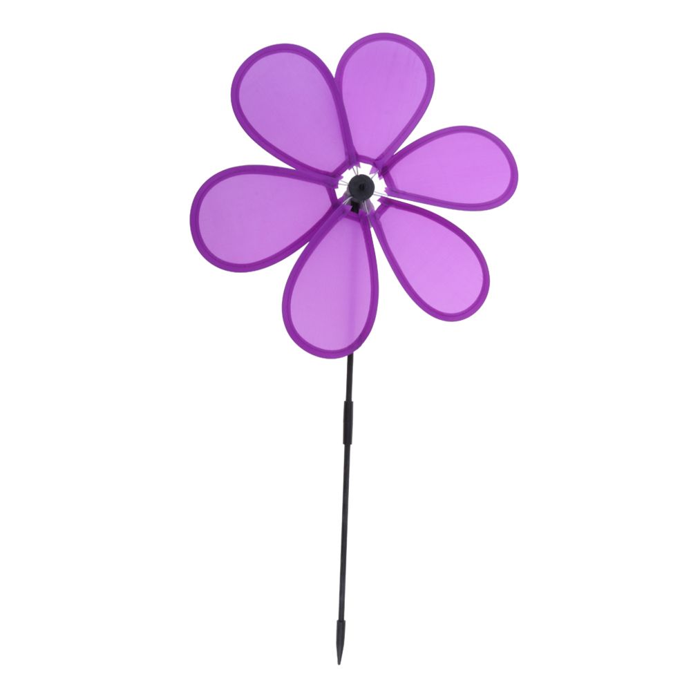 marque generique - Moulin à vent vent Spinner jardin cour extérieure décoration enfants jouet violet - Petite déco d'exterieur
