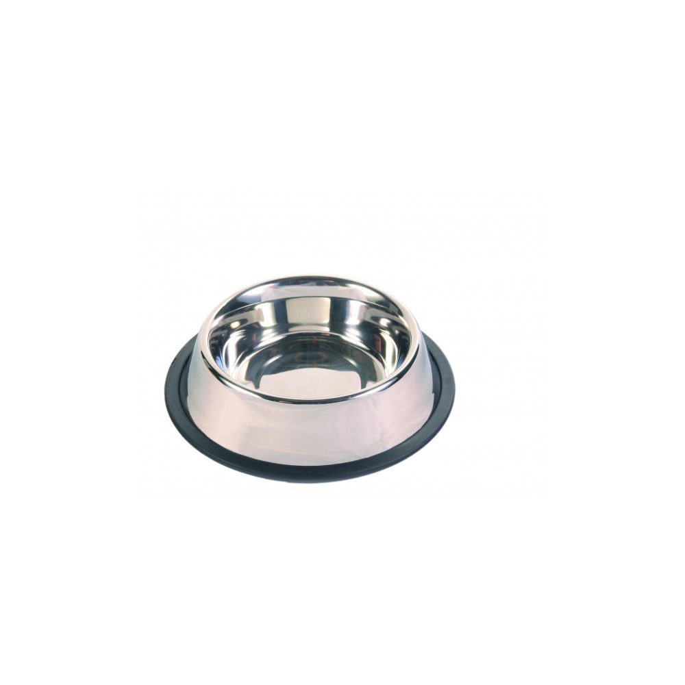 Trixie - Ecuelle en acier inox anti-dérapante lourde Trixie pour chiens Contenance 0,45 litre Diamètre 14 cm - Gamelle pour chien