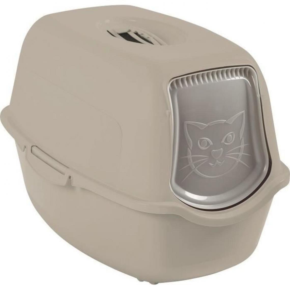 Cstore - Maison de toilette - Cappuccino (PP Recyclé) - 56 x 40 x 39 cm - Litière pour chat
