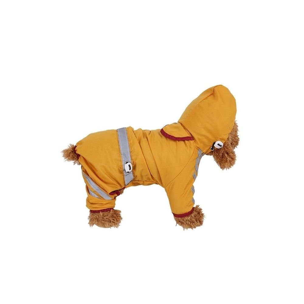 Wewoo - Veste imperméable vêtements mode animal de compagnie imperméable chiot chien capuche chat chat imperméable, taille: l (jaune) - Vêtement pour chien