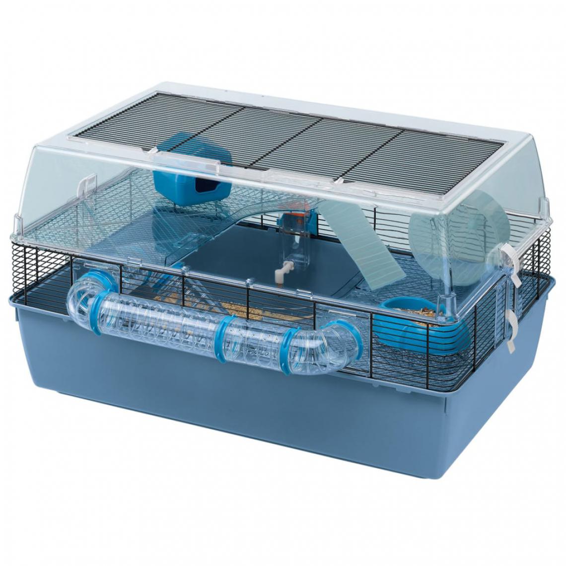 Ferplast - Ferplast Cage pour hamsters Duna Fun Large 71,5x46x41 cm Bleu - Cage pour rongeur