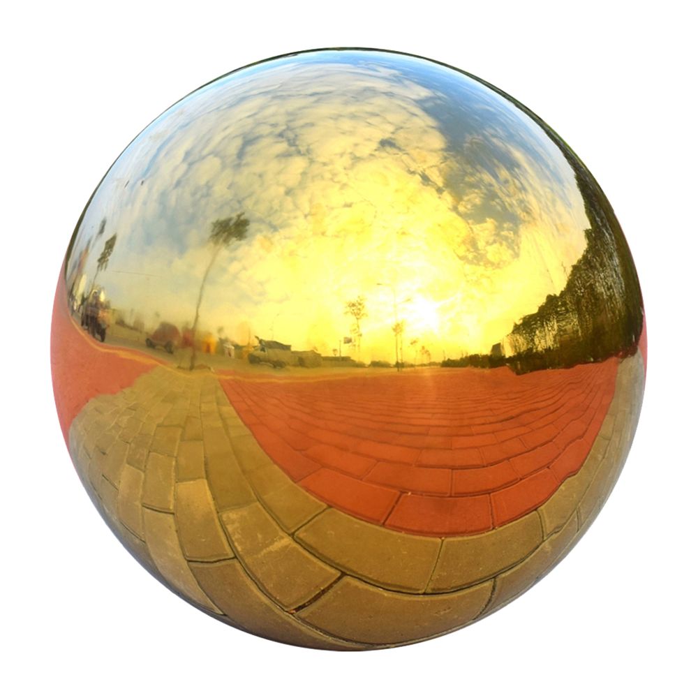 marque generique - 304 boule creuse inoxidable boule de miroir sans soudure sphère maison jardin déco 100mm - Petite déco d'exterieur
