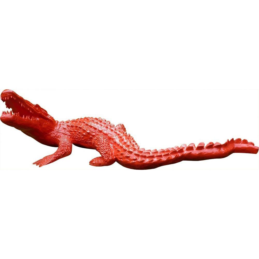 Texartes - Crocodile coloré en résine tête tournée - Petite déco d'exterieur