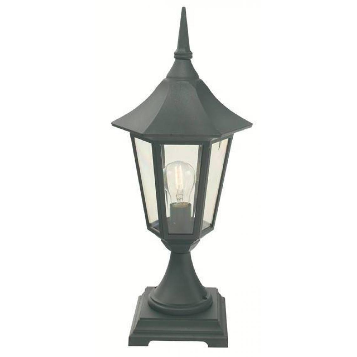 Elstead Lighting - Lanterne sur piédestal d'extérieur à 1 ampoule noire IP54, E27 - Lampadaire