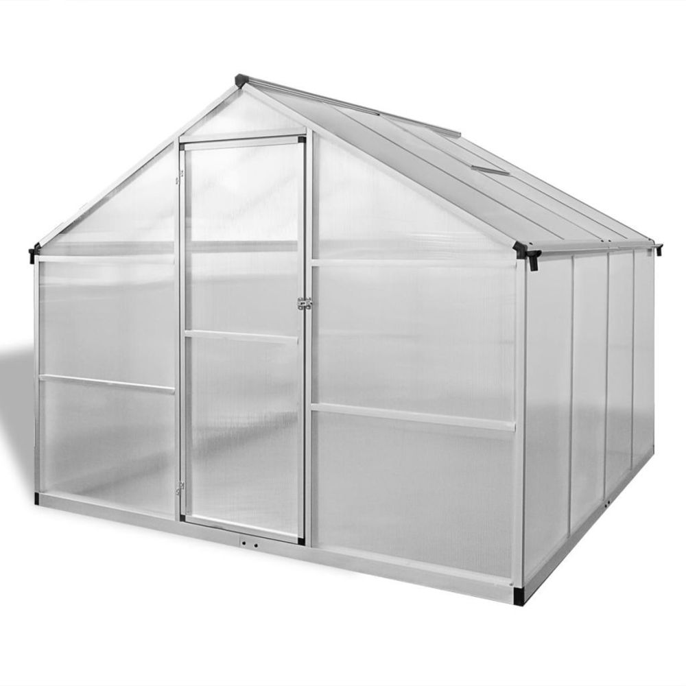 marque generique - Icaverne - Serres categorie Serre renforcée en aluminium avec cadre de base 6,05 m² - Serres en verre