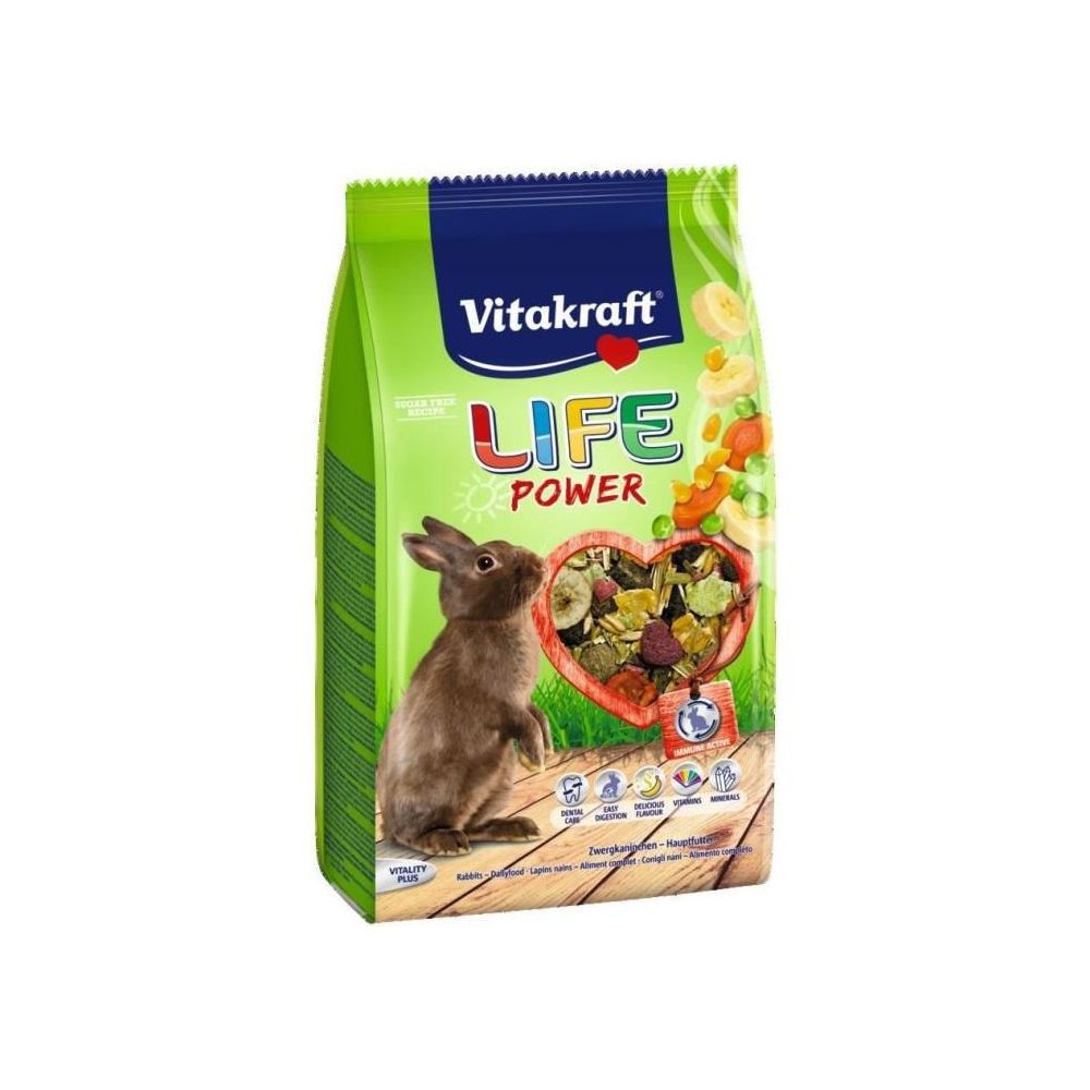 Vitakraft - VITAKRAFT Life Power - Pour lapins nains - 600 g - Friandise pour chien