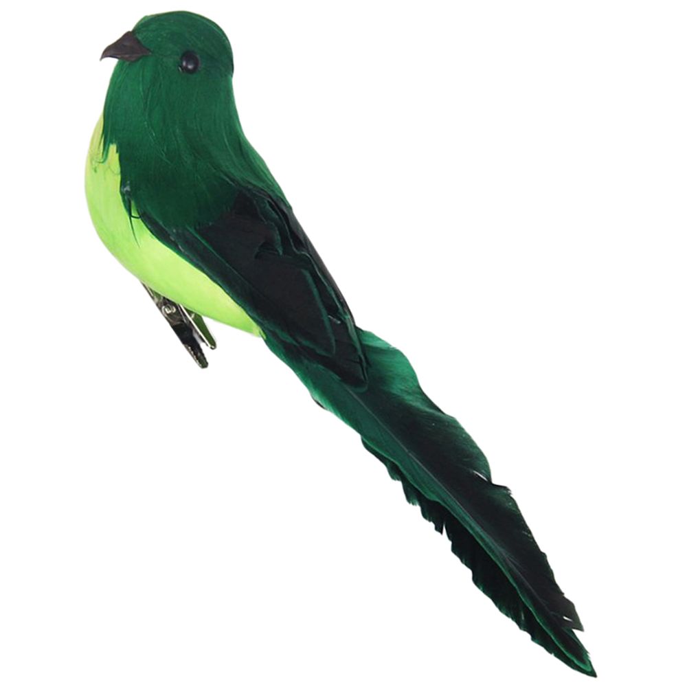 marque generique - Couleurs oiseaux de mousse de plume artificielle avec pince arbre de jardin décor vert - Petite déco d'exterieur