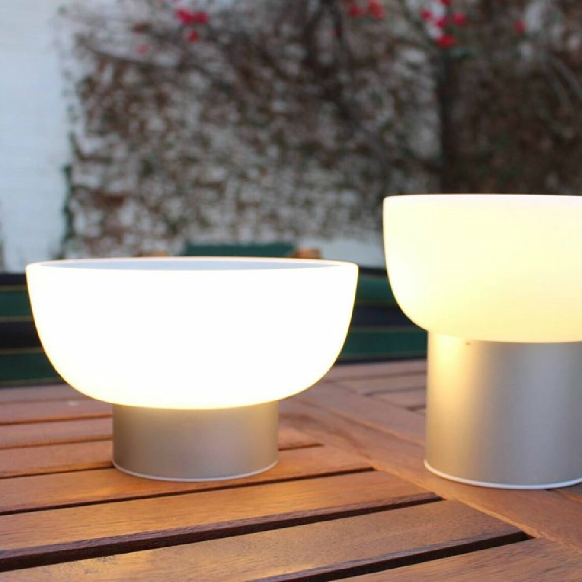 Almalight - PATIO-Lampe LED d'extérieur rechargeable Ø20cm argent Alma Light - designé par Oriol Llahona - Lampadaire