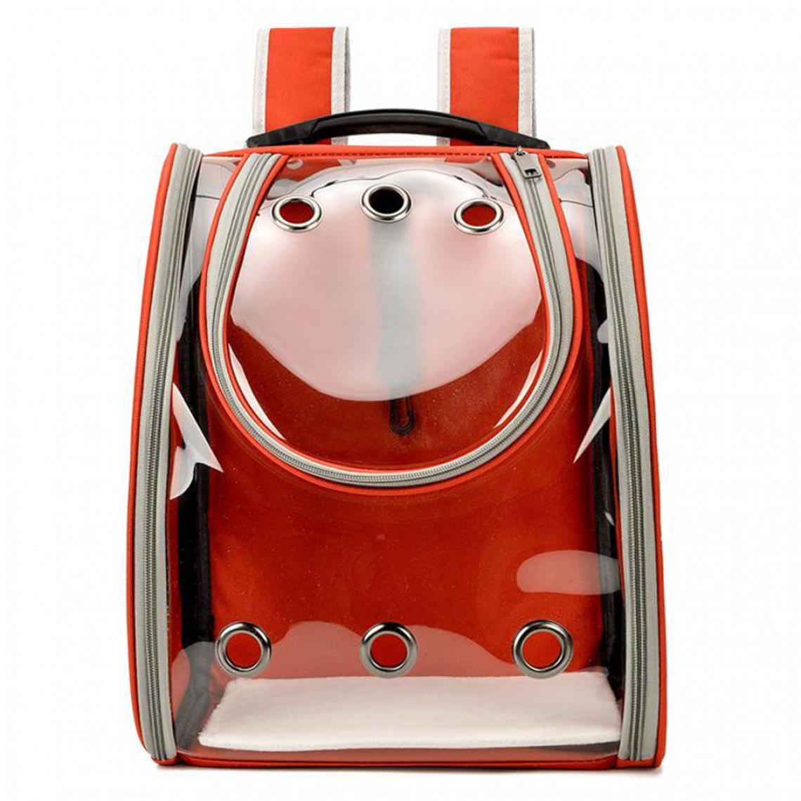 marque generique - Pet Cat Dog Carrier Bag Sac à Dos Travel Kennel Handbag Puppy Bag Crate Red - Equipement de transport pour chat