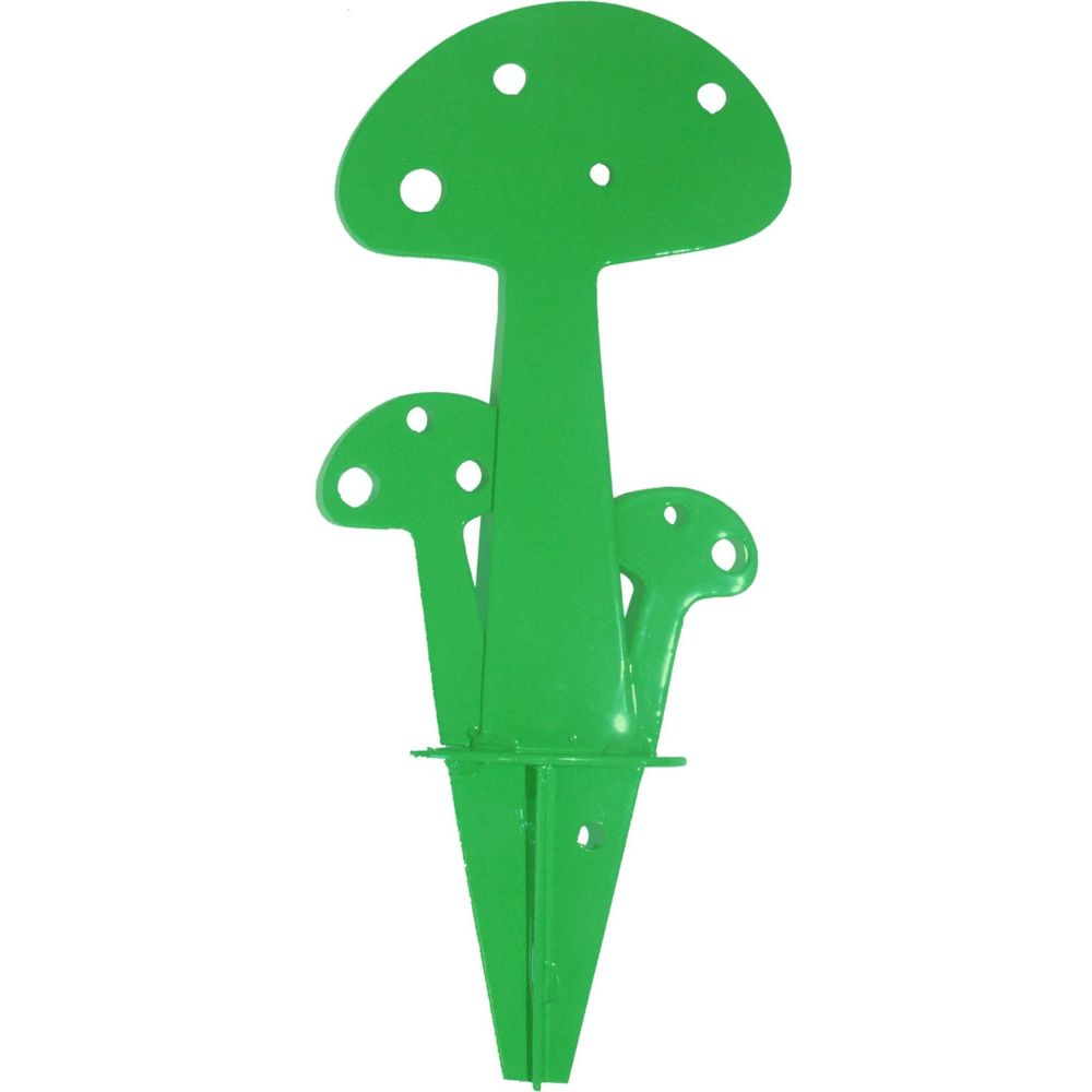 Iki - Champignon déco en métal vert 20 cm - Petite déco d'exterieur