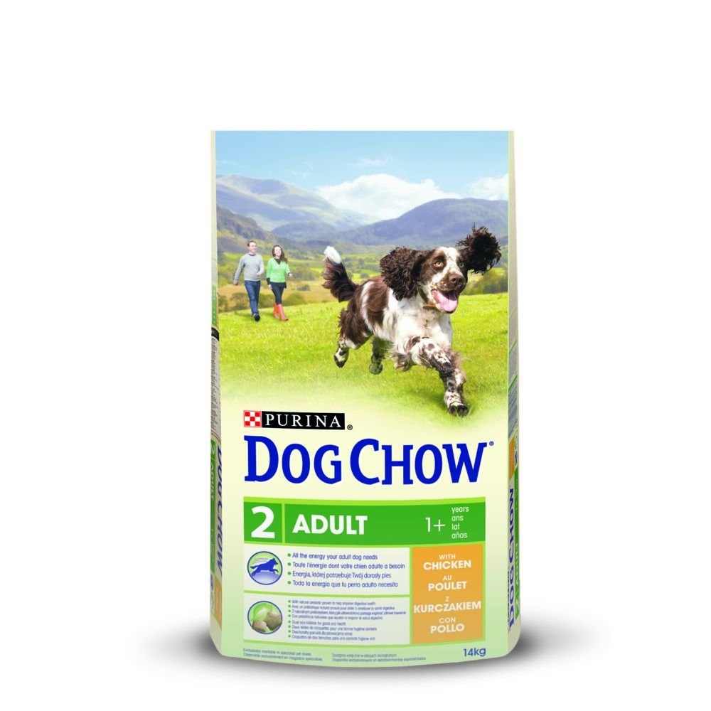 Dog Chow - DOG CHOW Croquettes - Avec du poulet - Pour chien adulte - 14 kg - Croquettes pour chien