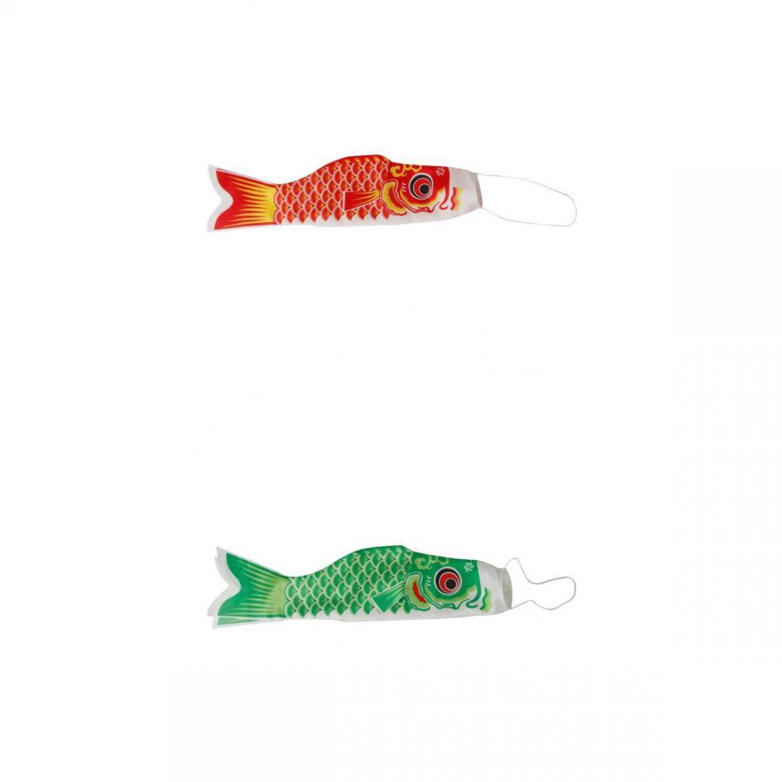 marque generique - 2 X Manche à Vent Japonaise Carp Koinobori Koi Fish Windsock Fish Wind Streamer - Petite déco d'exterieur
