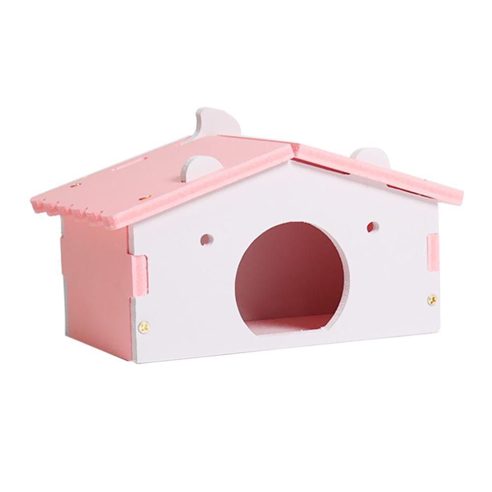 marque generique - nid maison lit pour animaux de compagnie rat écureuil hamster cage jouer jouets furet petit rose - Cage pour rongeur