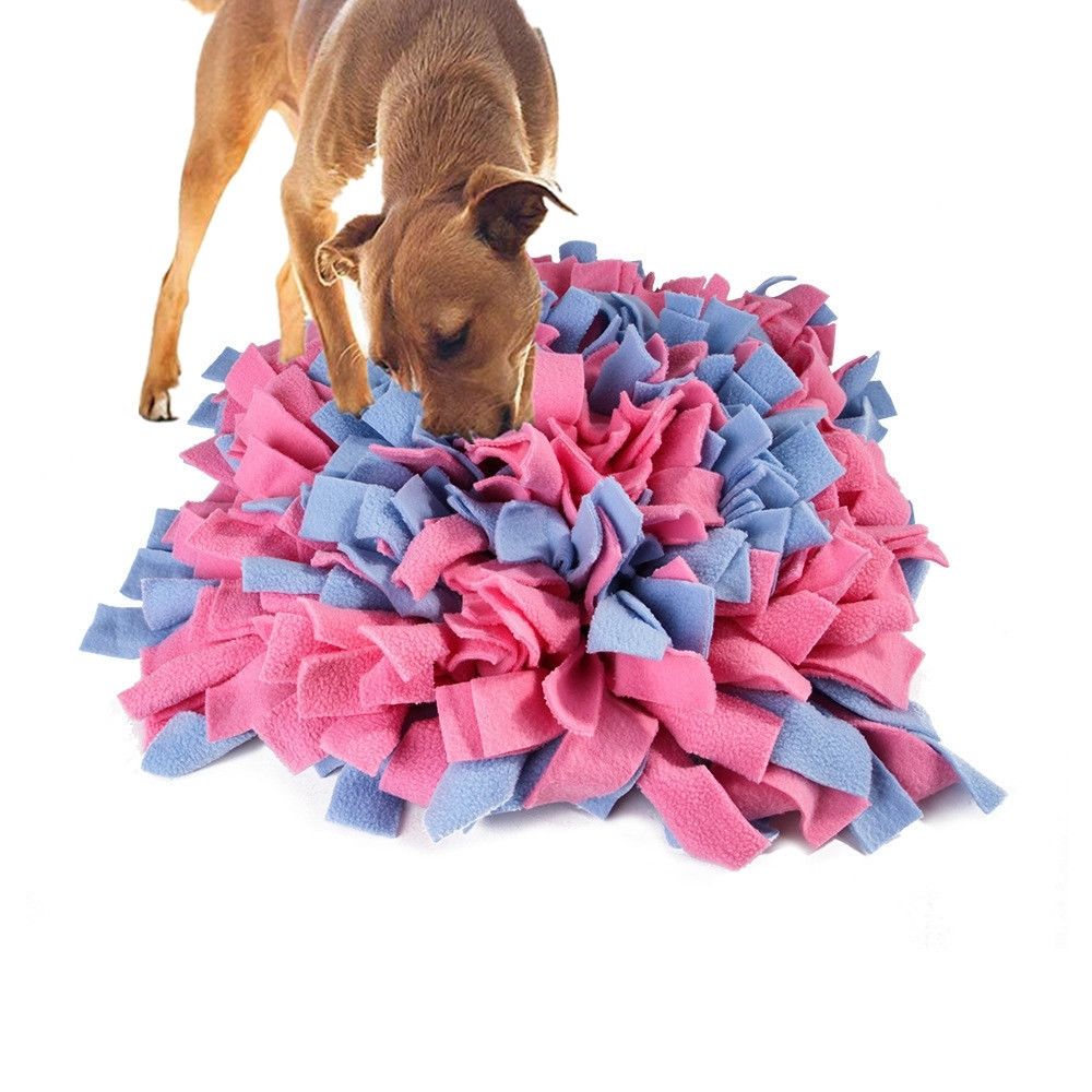 Wewoo - Jouet pour Puzzle mordant chien chat fourrage reniflant tapis Slow Food Couverture de formation de rose bleu - Jouet pour chien