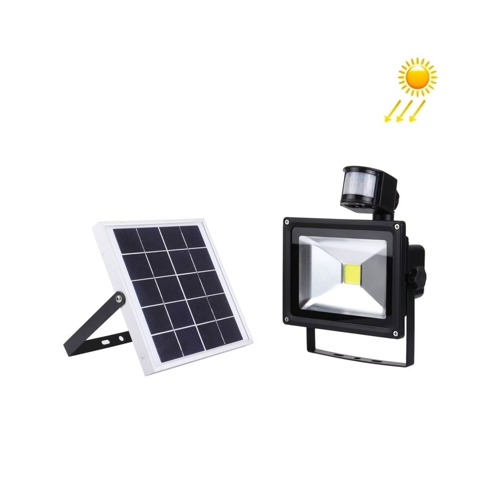 Wewoo - LED Avec panneau solaire 20W 1800LM IP65 imperméable à l'eau lampe de projecteur infrarouge avec lumière blanche - Eclairage solaire