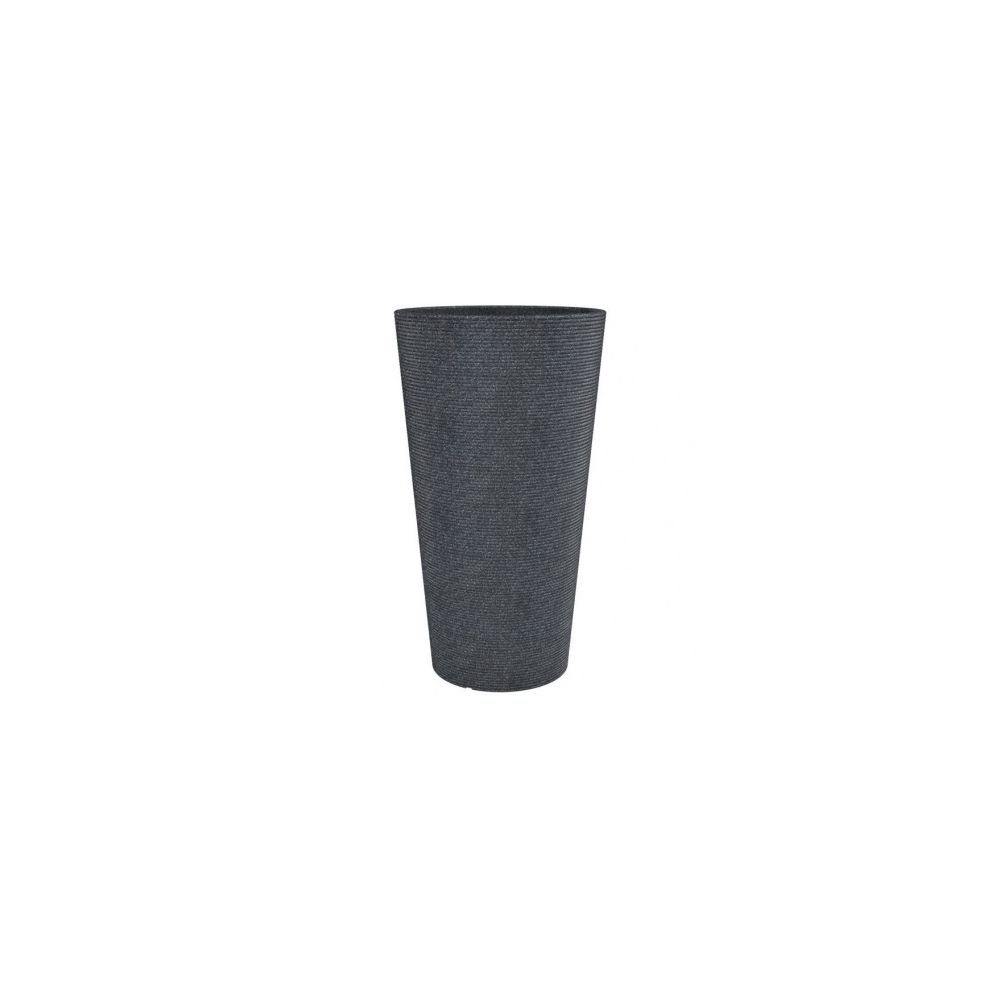 Scheurich - SCHEURICH Pot en plastique rotomoule Coneo High 243 - 39 x 70 cm - Noir granite - Poterie, bac à fleurs