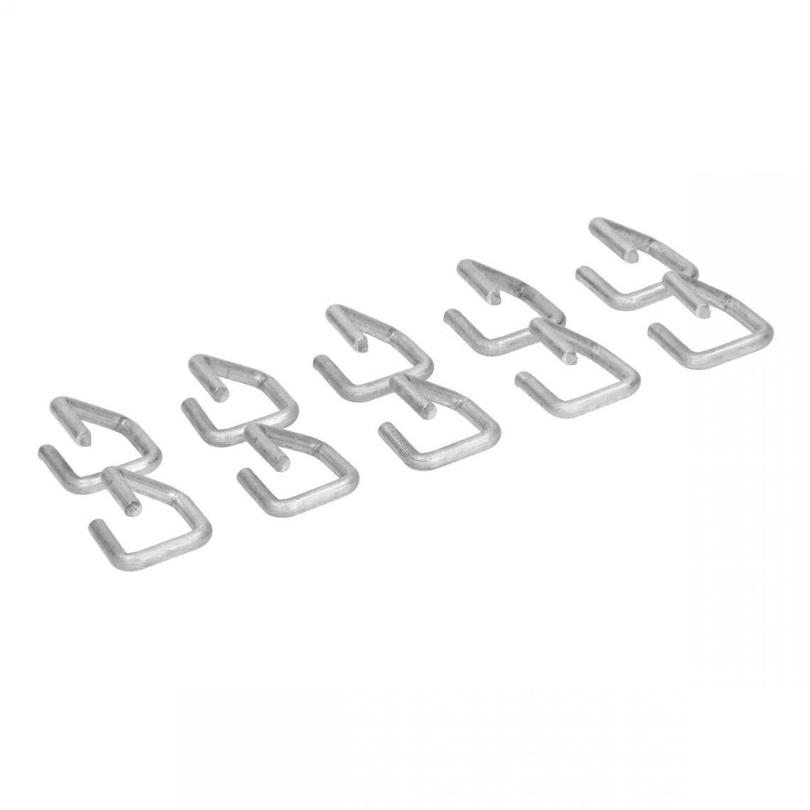 Ecd Germany - Agrafes pour gabion anneaux de fil fixation filets zinc-aluminium 2x2 cm 10 pcs - Clôture grillagée