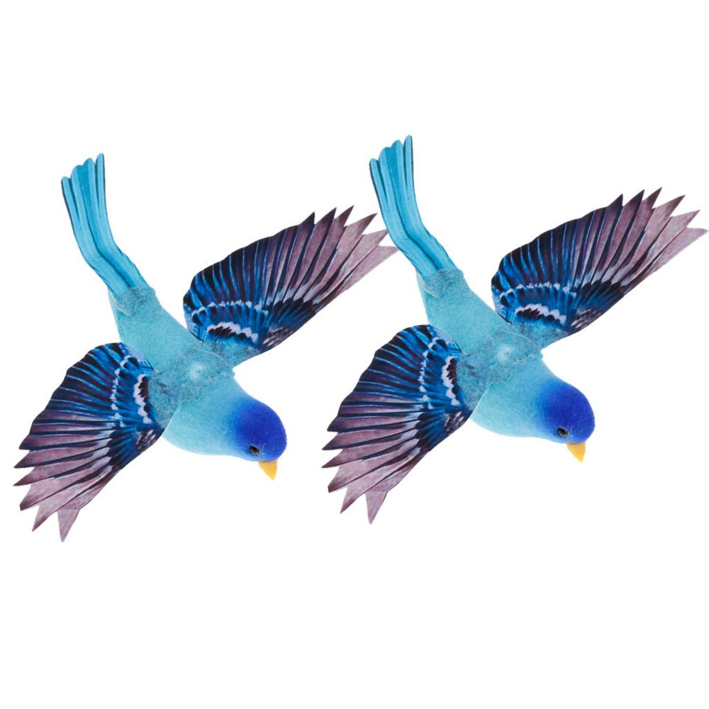 marque generique - 2x ailes de propagation plume artificielle mousse oiseaux maison jardin mariage décor - Petite déco d'exterieur