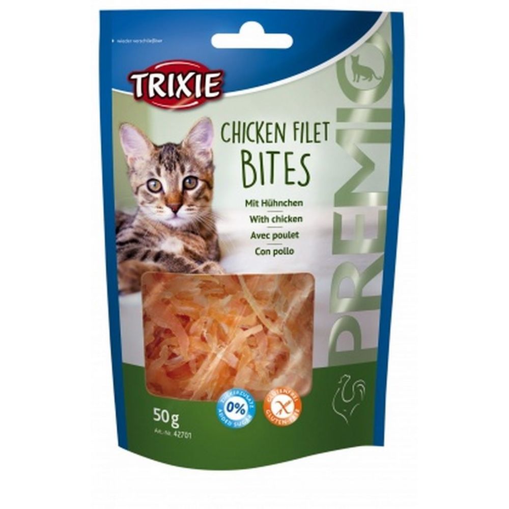 Trixie - Friandises Premio Chicken Filet Bites pour chat - Friandise pour chat