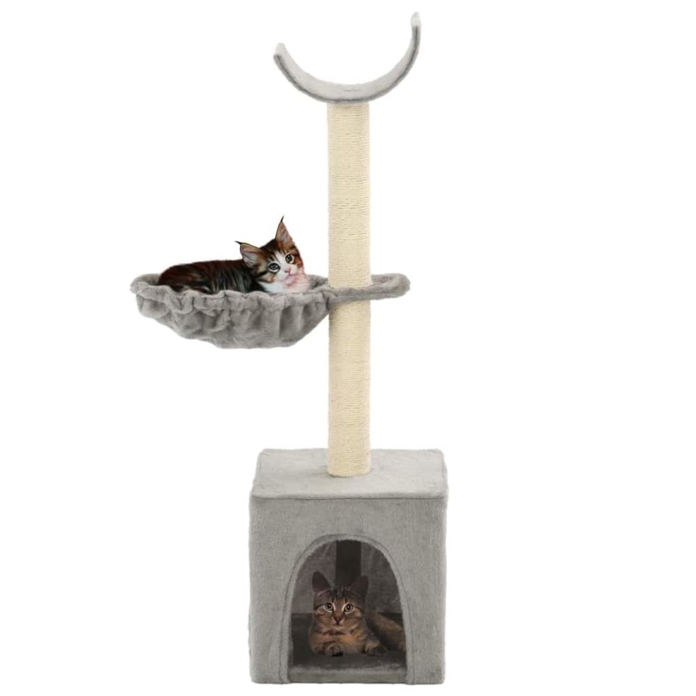 Vidaxl - vidaXL Arbre à chat avec griffoirs en sisal 105 cm Gris - Arbre à chat