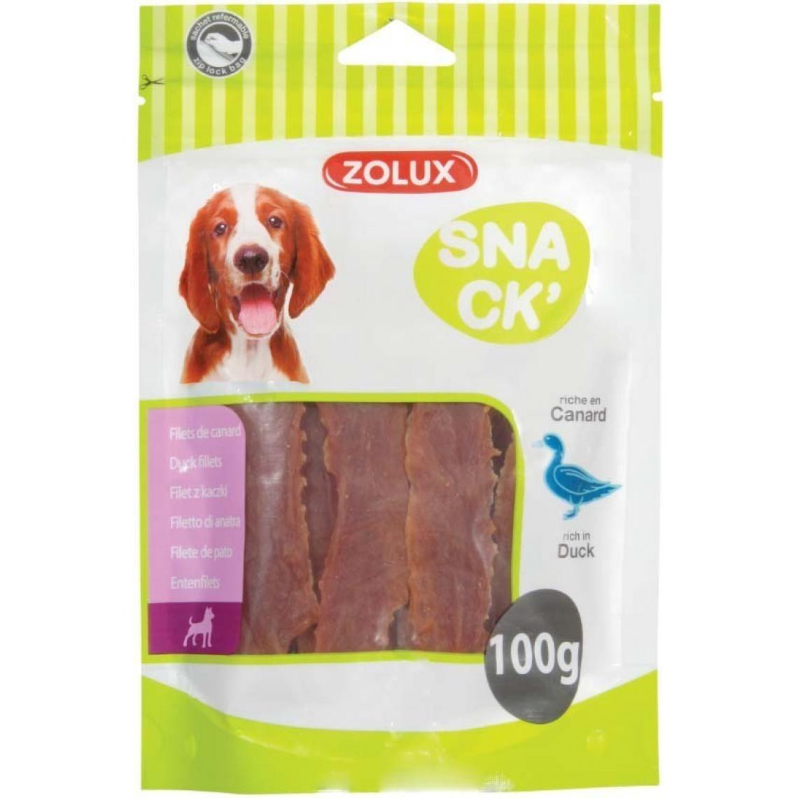 Zolux - Sachet filets de canard 100 gr pour chien - Friandise pour chien