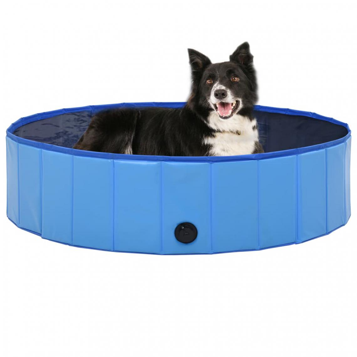 Vidaxl - vidaXL Piscine pliable pour chiens Bleu 120x30 cm PVC - Hygiène et soin pour chien