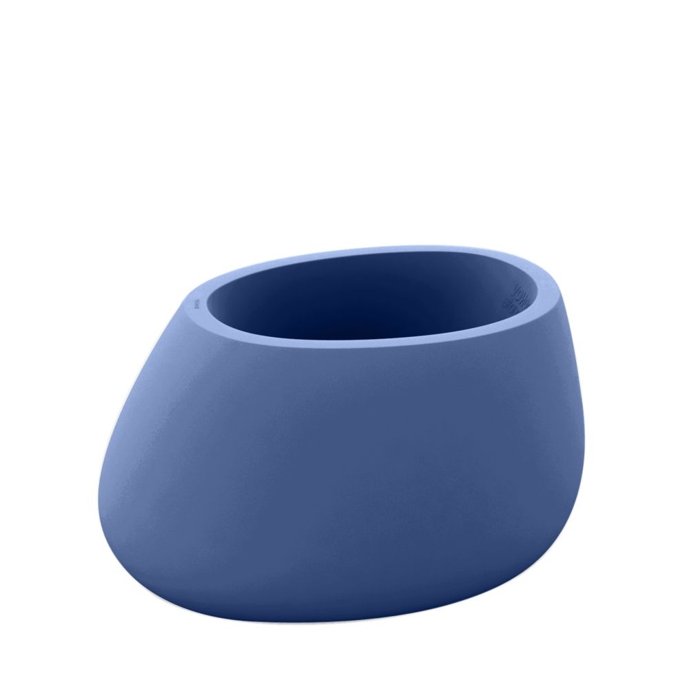 Vondom - Pot de fleurs Stone- 40 - basic - bleu marine - Poterie, bac à fleurs