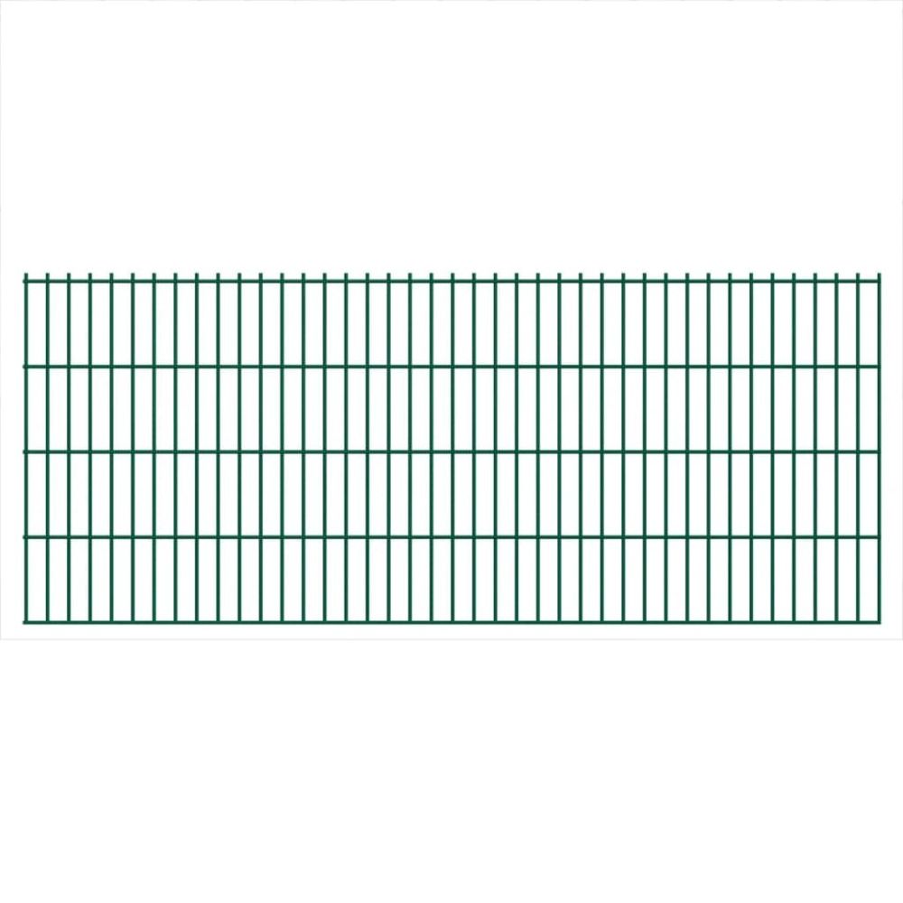 Vidaxl - vidaXL Panneaux de clôture de jardin 2D 2008x0,83 m 4 m total Vert - Panneaux et treillis