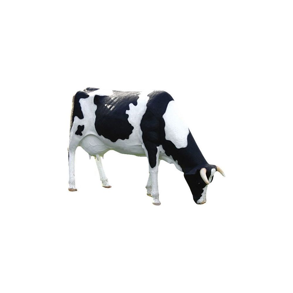 Texartes - Vache tachetée tête basse en résine 210 cm - Petite déco d'exterieur