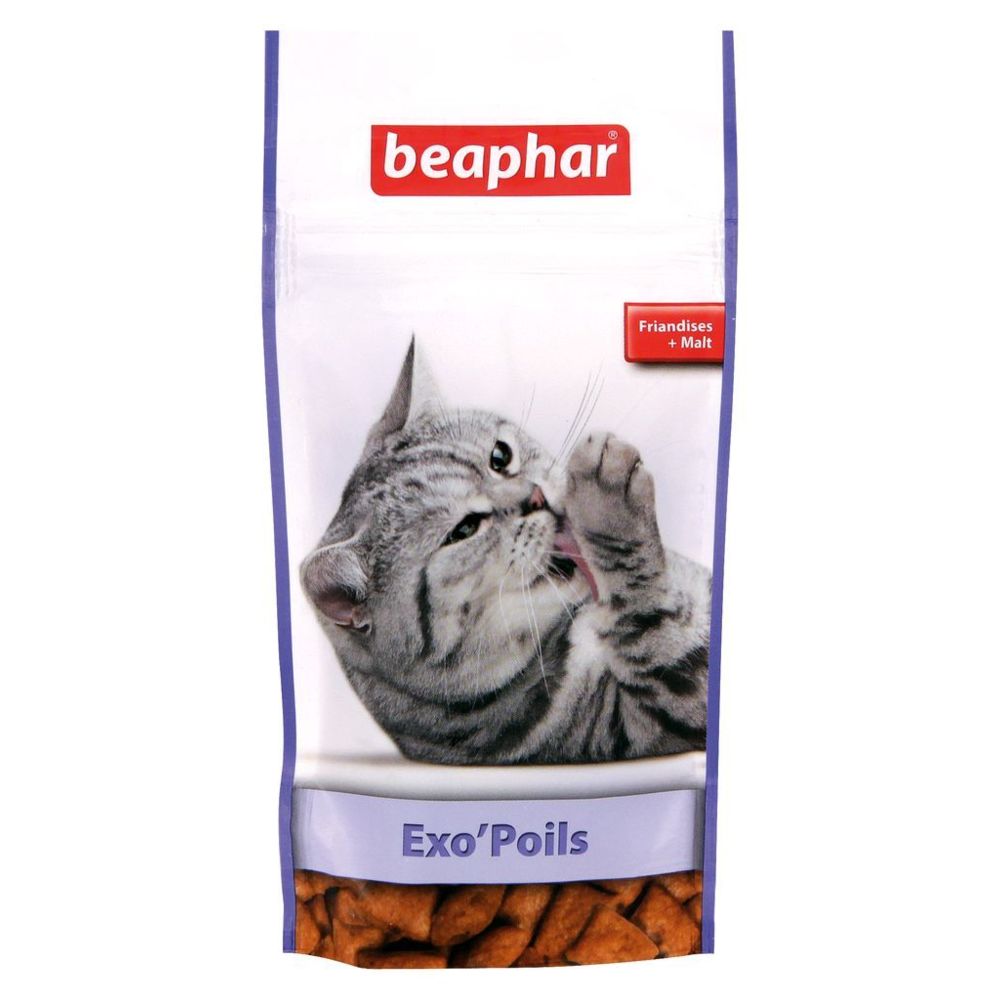 Beaphar - Friandise Exo'Poils au malte pour chat - Friandise pour chat
