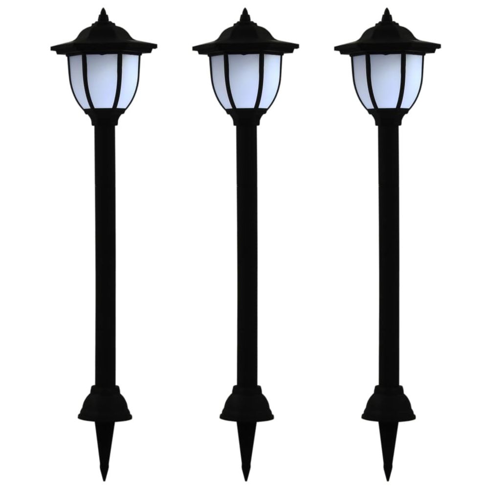 marque generique - Admirable Luminaires edition Kaboul Lampe solaire à LED d'extérieur 3 pcs Noir - Lampadaire