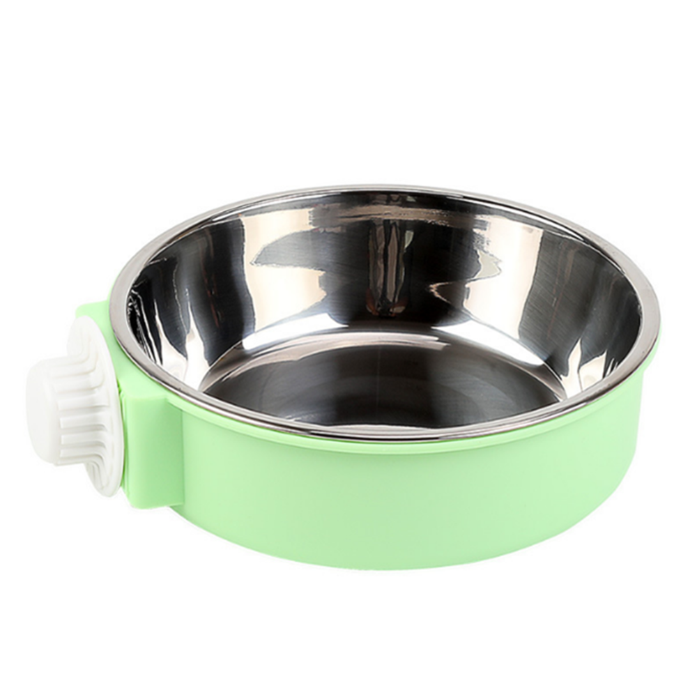 Generic - Bol pour chien suspendu couleur bonbon en acier inoxydable amovible eau alimentation arcs arcs-Vert-M - Gamelle pour chat