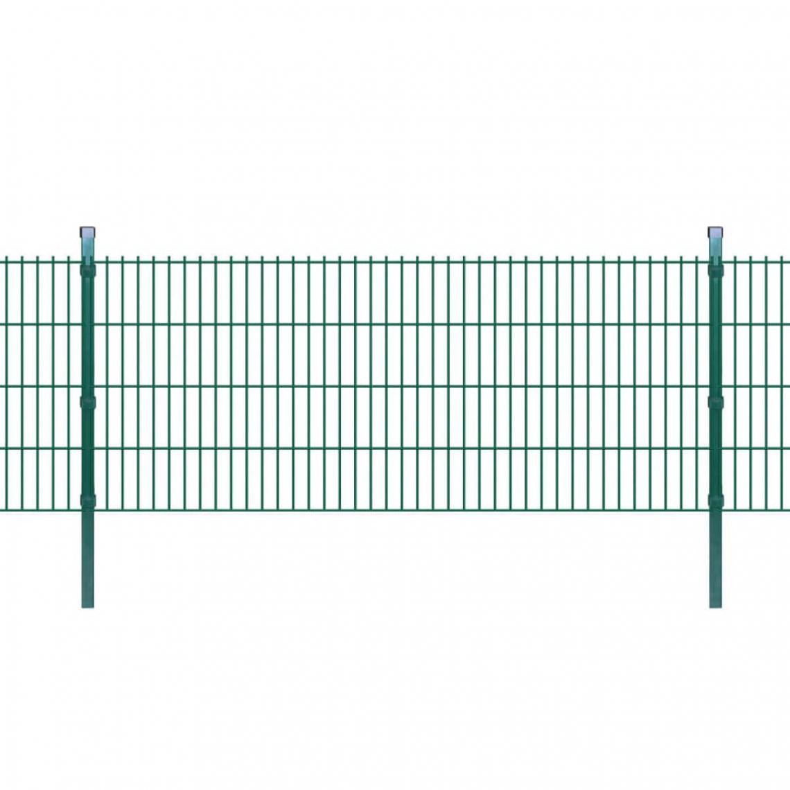 Vidaxl - vidaXL Panneaux et poteaux de clôture 2D pour jardin 2008x830 mm 4 m - Panneaux et treillis