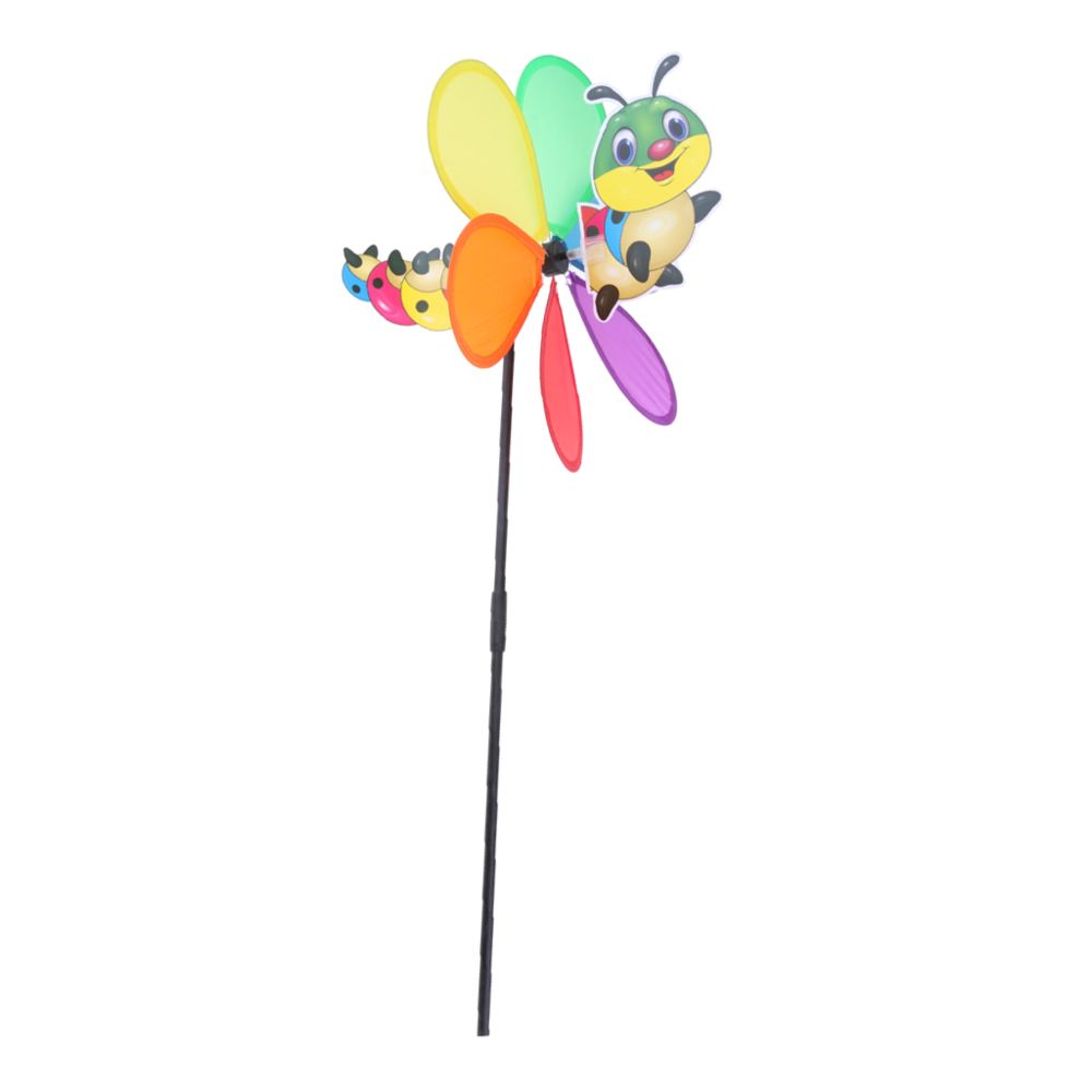 marque generique - Nouveau 3d animal moulin à vent vent rotateur whirligig yard jardin décor enfants jouet caterpillar - Petite déco d'exterieur
