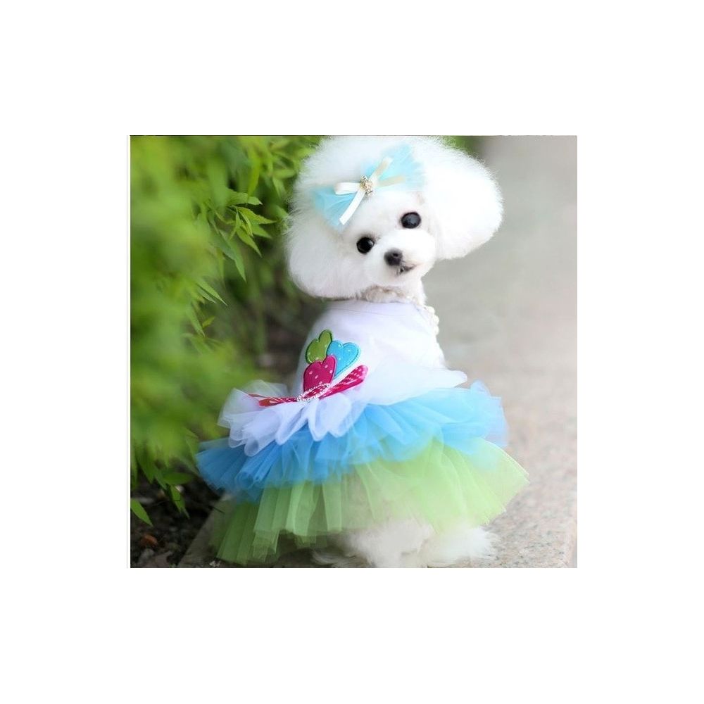 Wewoo - Vêtements pour chiens Robe en dentelle Princesse Chihuahua animaux domestiquesTaille S Bleu - Vêtement pour chien