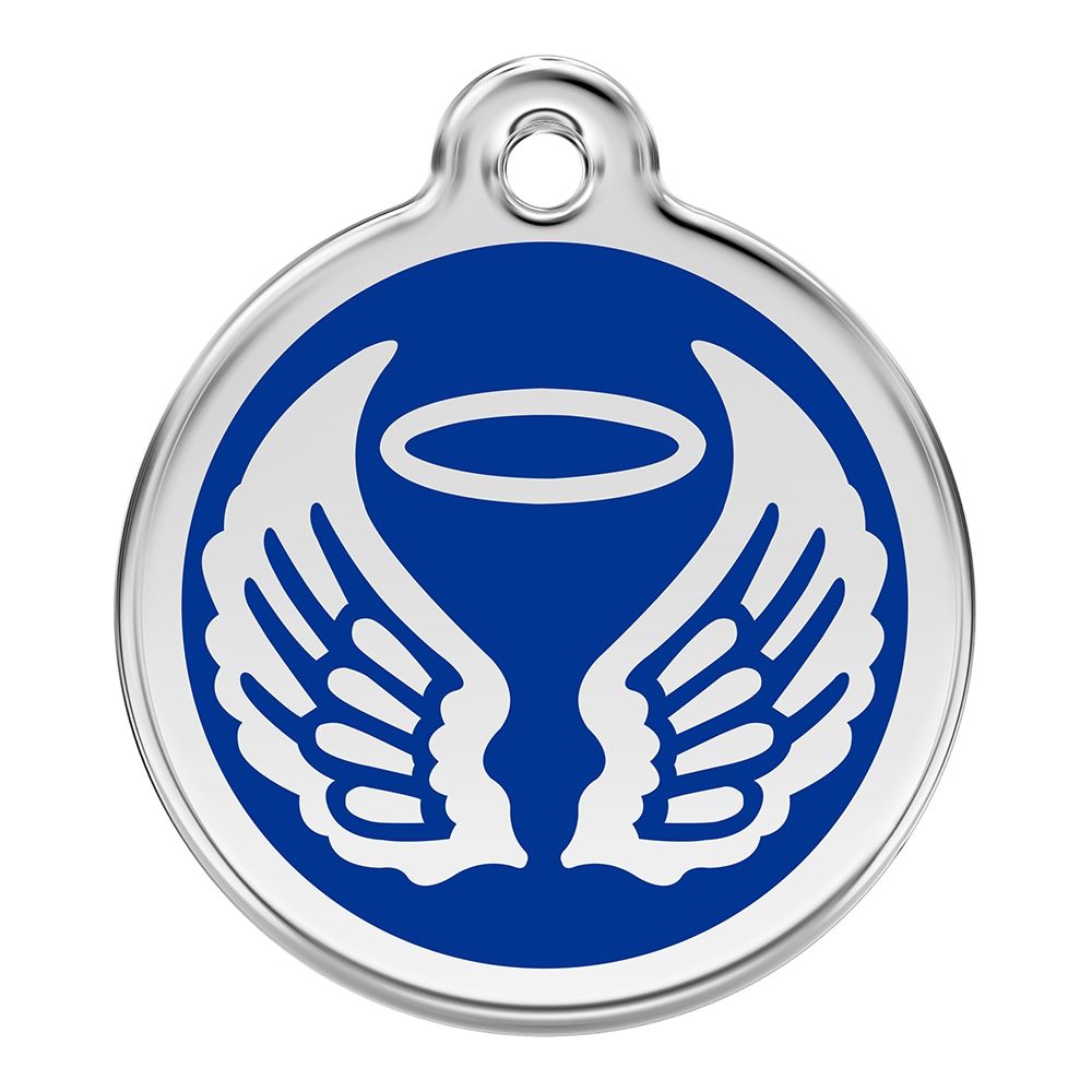 Les Animaux De La Fee - Médaille Chien RED DINGO Ange Bleu 30mm - Collier pour chien