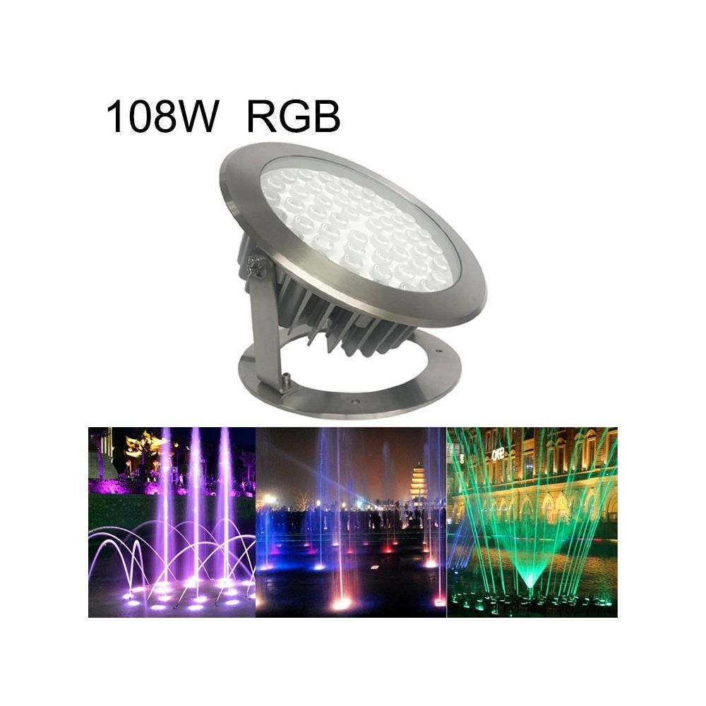 Wewoo - 108W Square Park Landscape LED Lumière de piscine sous-marine RGB - Lampadaire