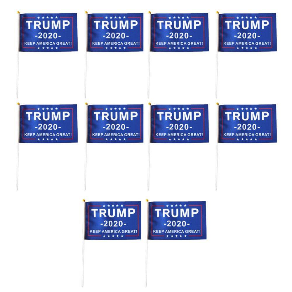 marque generique - 10 Pièces Trump 2020 Drapeaux MAGA Donald President Home Garden Yard Flags - Petite déco d'exterieur