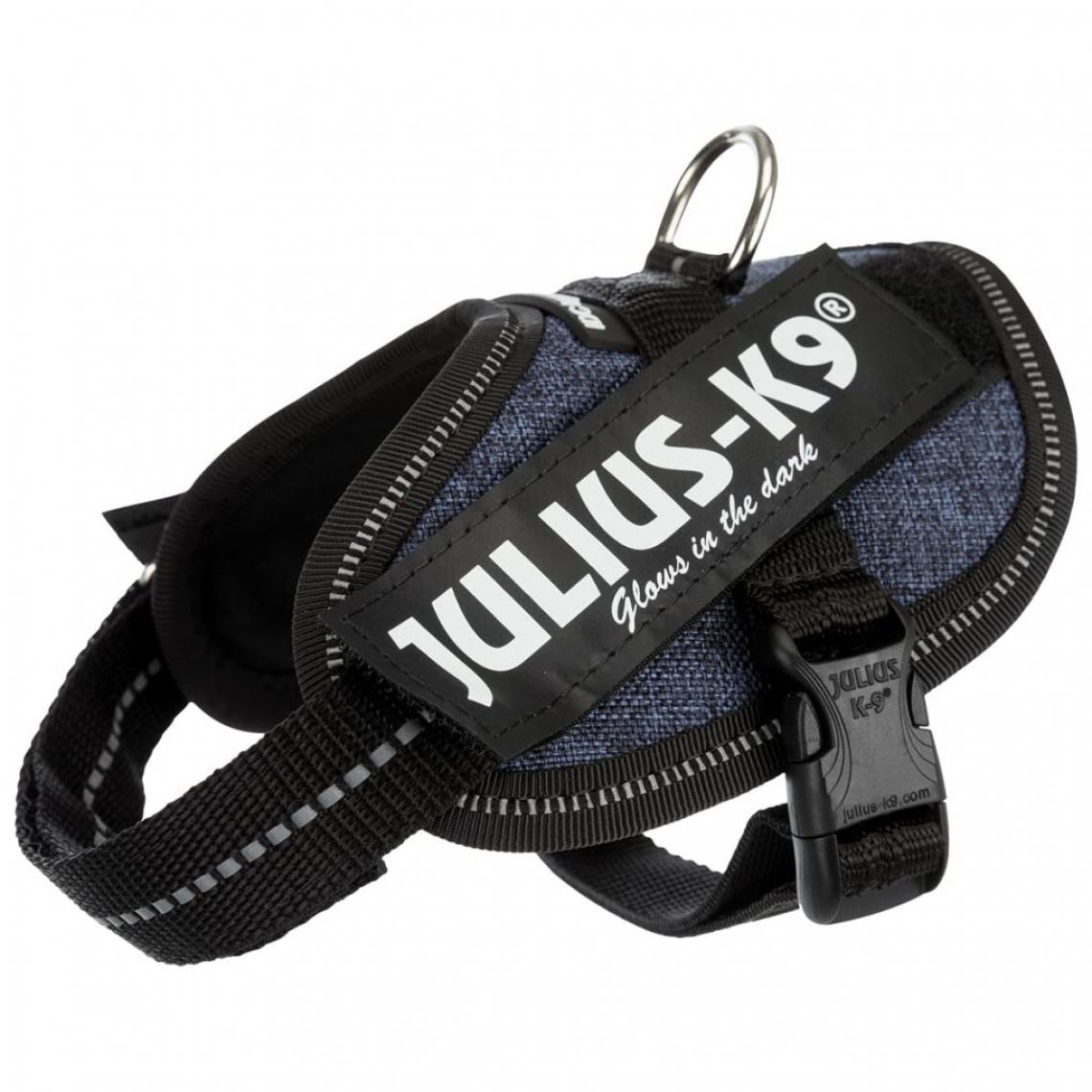 Julius K9 - JULIUS K9 Harnais Power IDC Baby 2–XS–S : 33–45 cm - 18 mm - Bleu jean - Pour chien - Equipement de transport pour chien