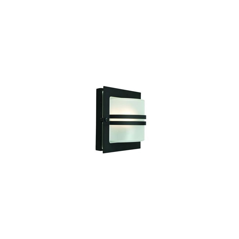 Boutica-Design - Applique Noir BERN 46W Max 24,5cm Givrée - Applique, hublot