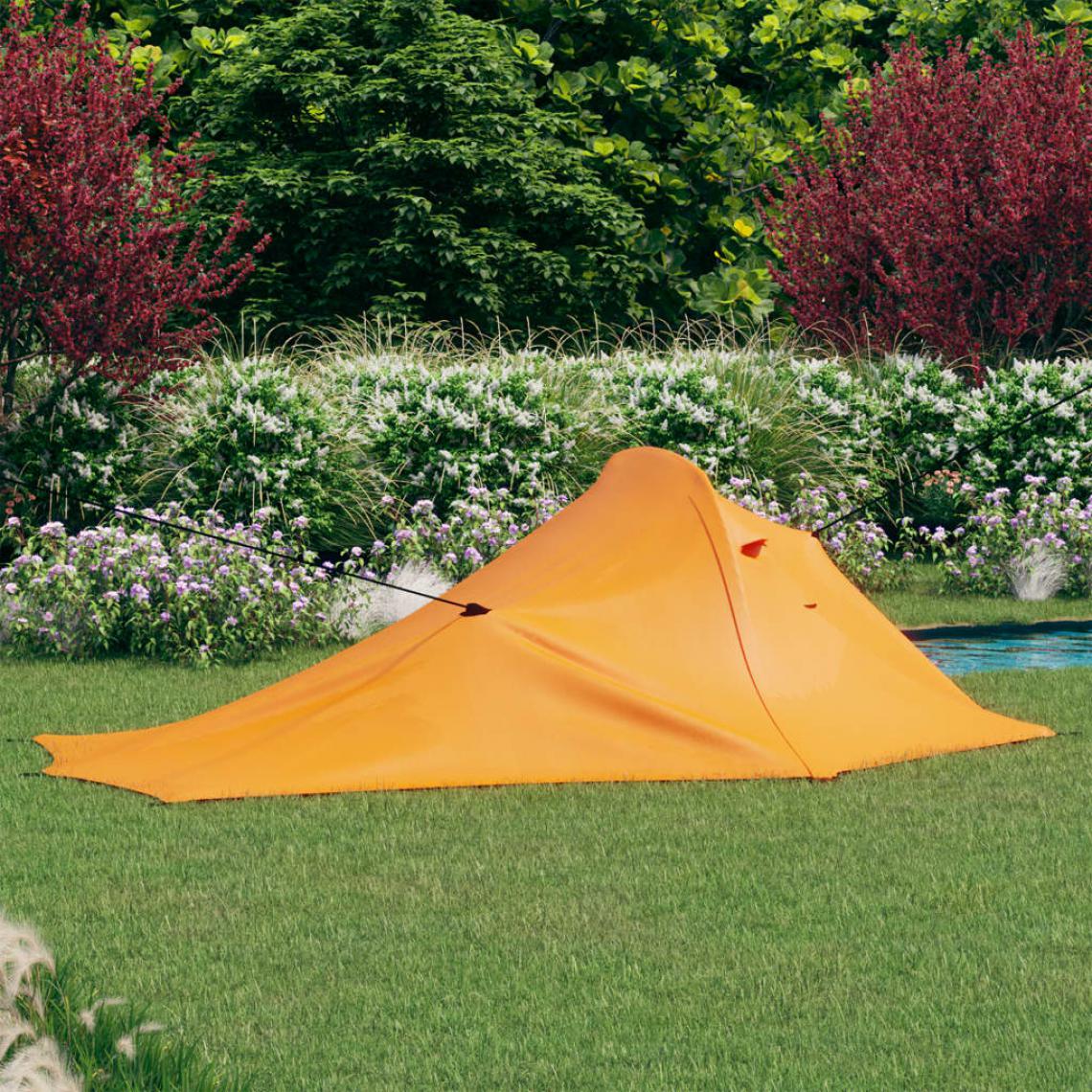 Vidaxl - vidaXL Tente de camping 317x240x100 cm Orange et gris - Pergolas et Tonnelles