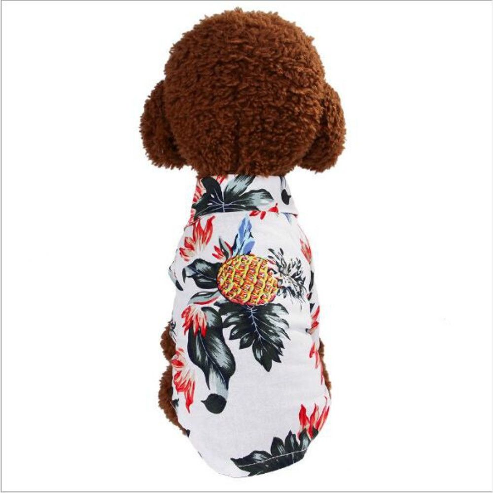 Wewoo - Chemise en coton à motif animalier à la mode pour animaux de compagnieTaille XS Blanc - Vêtement pour chien