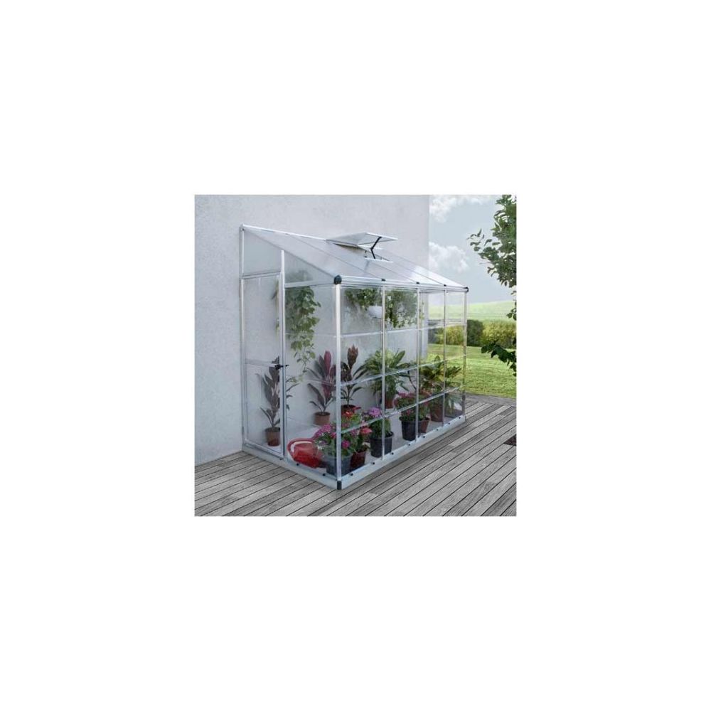 Palram - Serre adossée LEAN Hybrid Grow 3,05 m² - longueur : 244 - Serres en verre