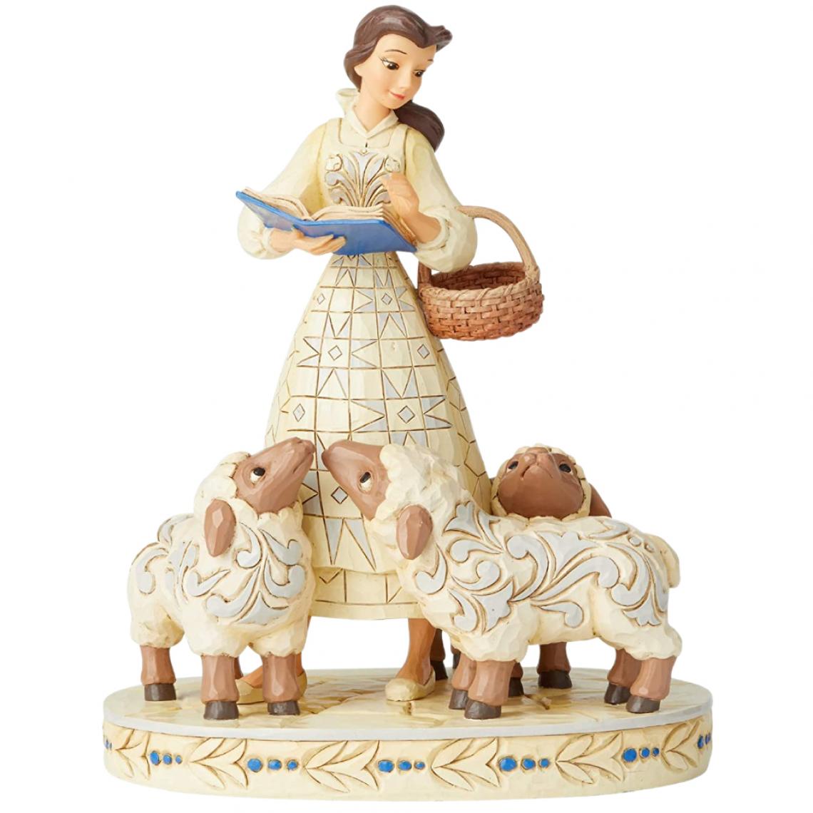 Disney Montres - Statuette de collection Disney Belle et ses moutons - Petite déco d'exterieur