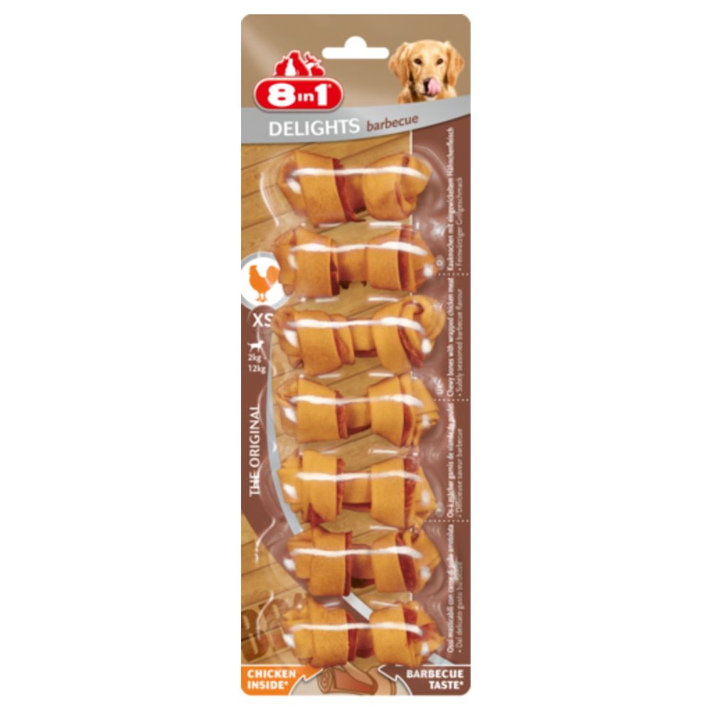 8In1 - Friandise Delights Barbecue XS pour Chien Mini - 8in1 - x7 - Friandise pour chien