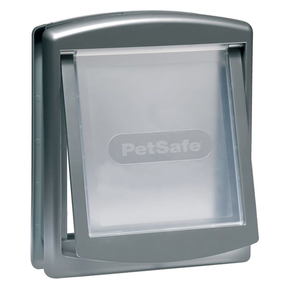 Petsafe - PetSafe Porte à 2 voies pour chiens 757 Medium 26,7 x 22,8 cm Argenté - Chatière