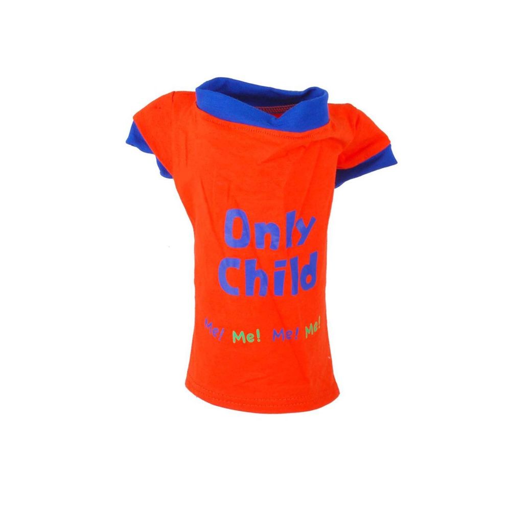 Dogi - T-shirt pour chien Only Child - Taille S - Orange - Vêtement pour chien