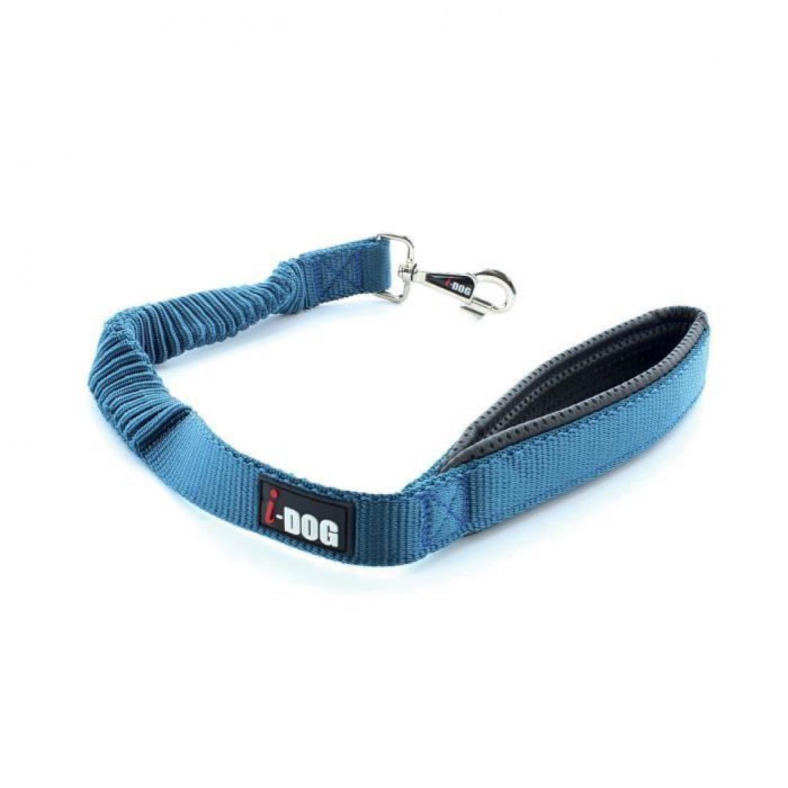I-Dog - I DOG Laisse Confort - L 60 cm - Bleu et gris - Pour chien - Laisse pour chien