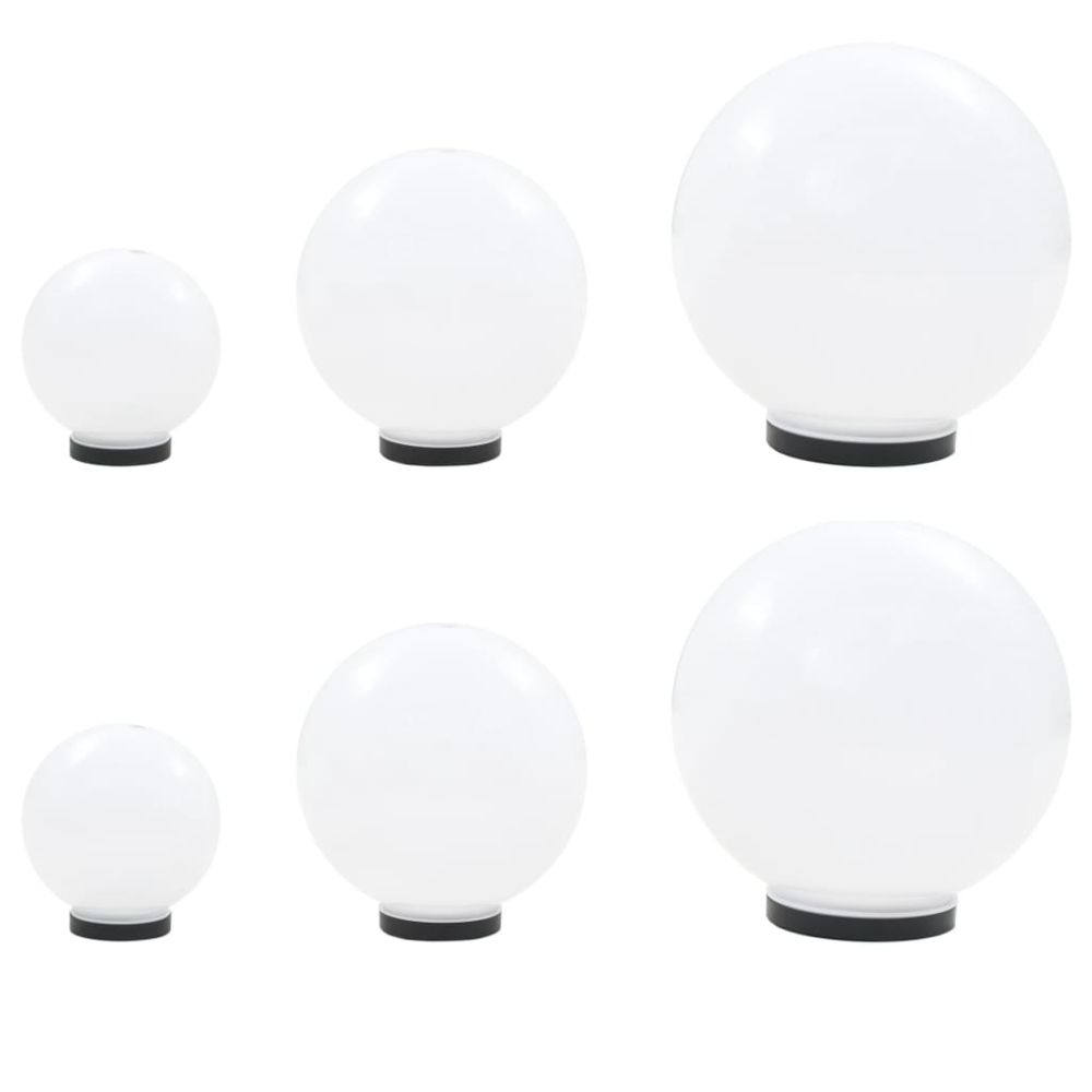 marque generique - Distingué Luminaires selection Podgorica 6 pcs Jeu de lampe boule à LED PMMA sphérique 20/30/40 cm - Lampadaire