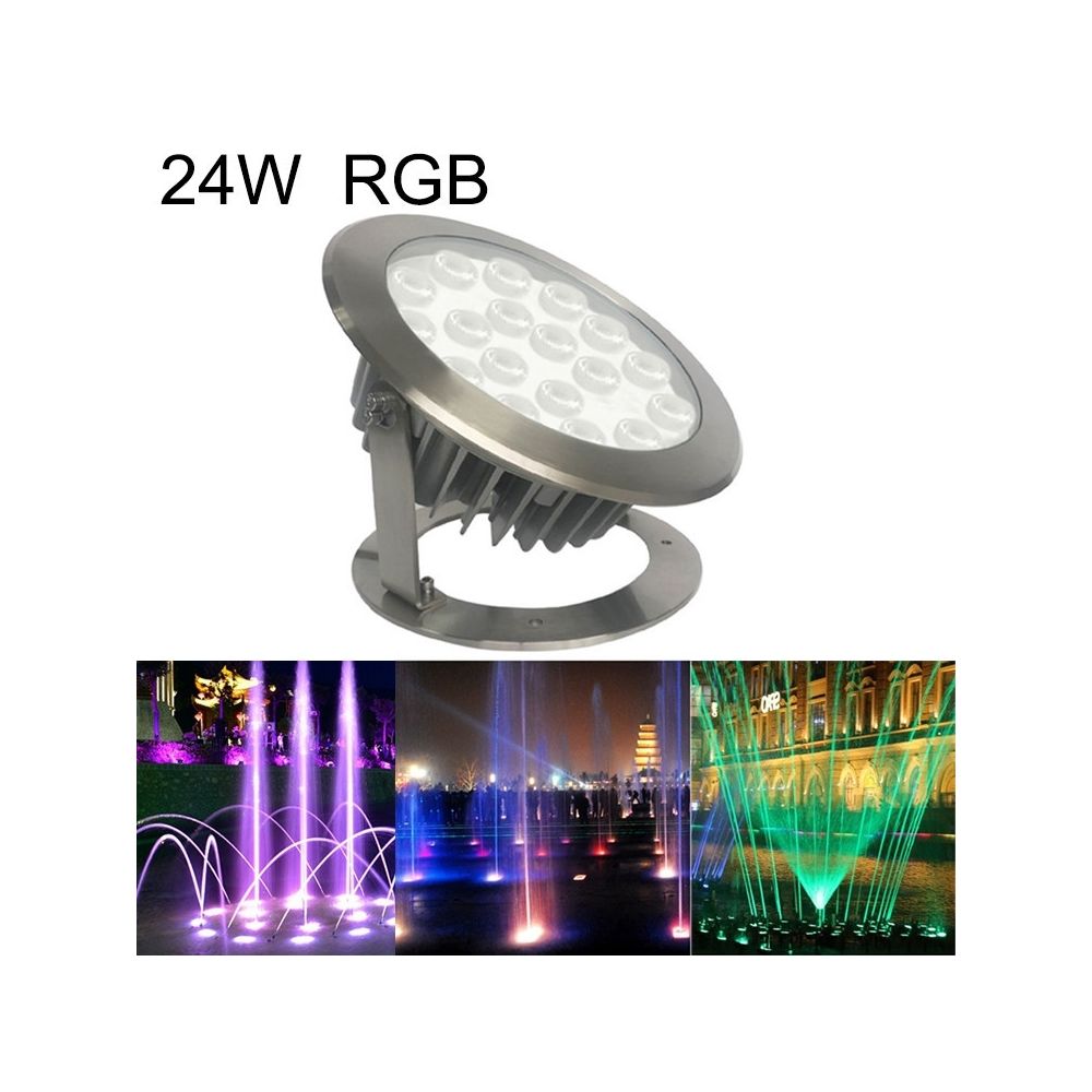 Wewoo - 24W Square Park Landscape LED Lumière de piscine sous-marine RGB - Lampadaire